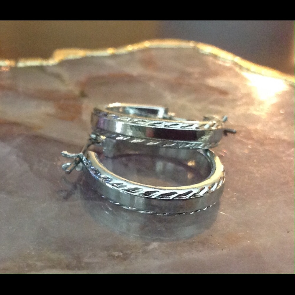 Silver Hoops